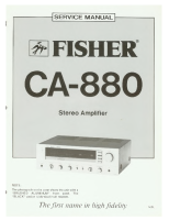 Fisher CA-880 - Service Manual 